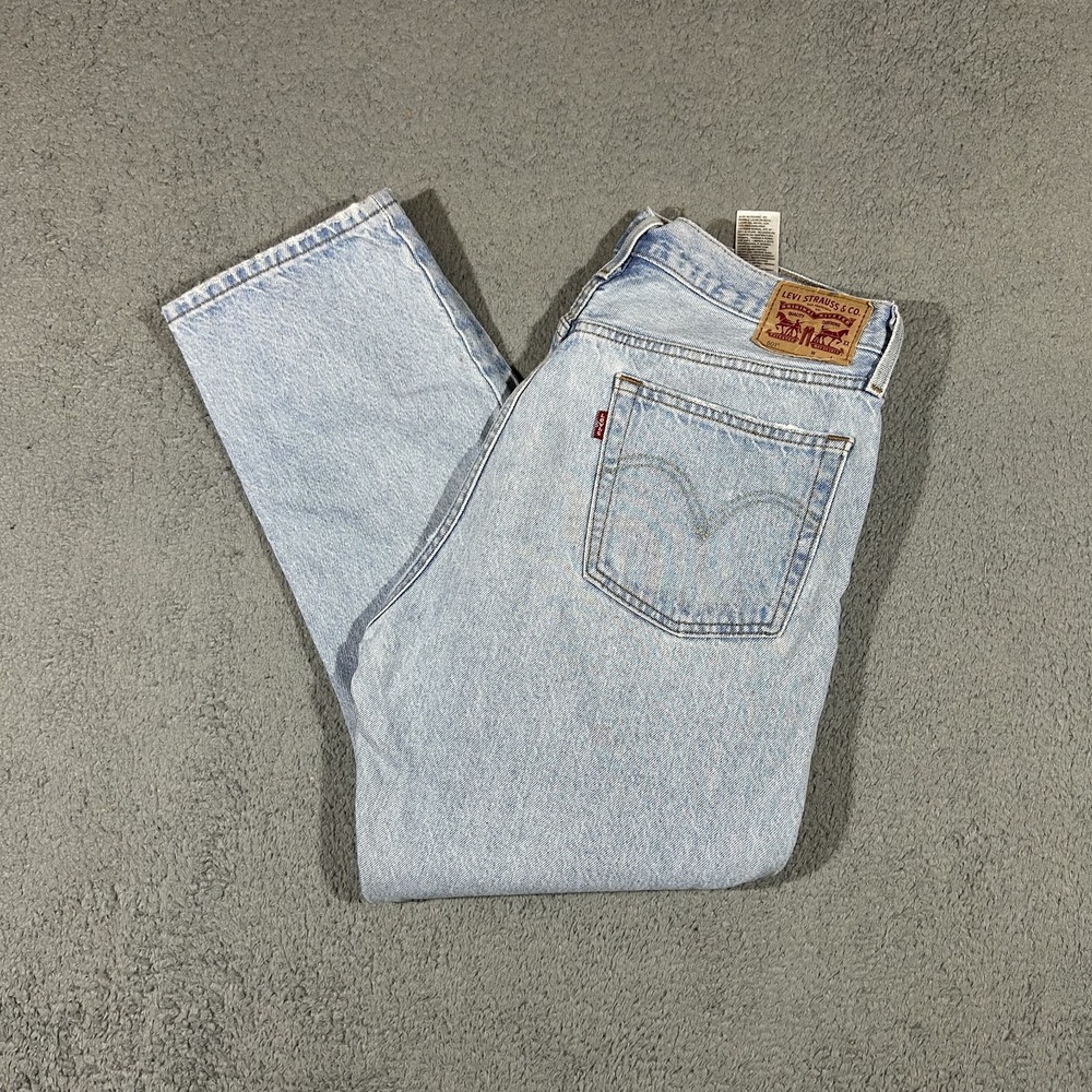 Levis 501 Light Wash Jeans Straight Leg Women’s 30x26 #3976